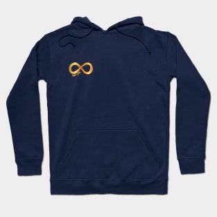 Autistic infinity symbol in gold Hoodie